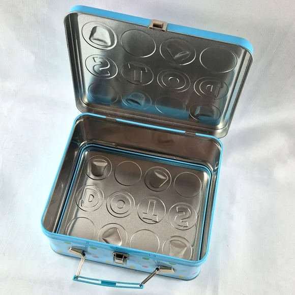 VINTAGE 2007 LOUNGEFLY DOTS CANDY METAL LUNCH BUCKET NEVER USED - Picture 5 of 9